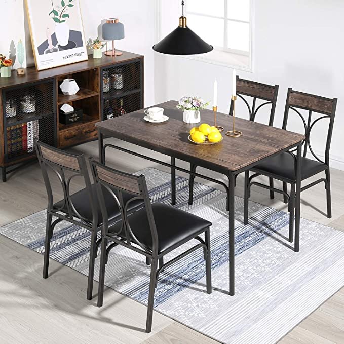 vecelo_5_kitchen_table_set_industrial_dining_table