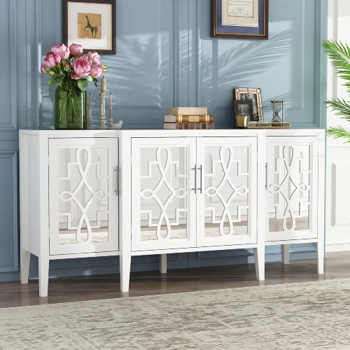 ecacad-convex-sideboard-buffet-cabinet-with-6-storage-compartments-4-carved-mirror-doors-for-kitchen